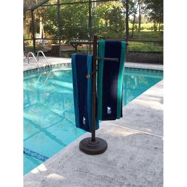 Outdoor Lamp Company 401BRZ Portable Outdoor 3 Bar Towel Tree - Bronze 401BRZ - main
